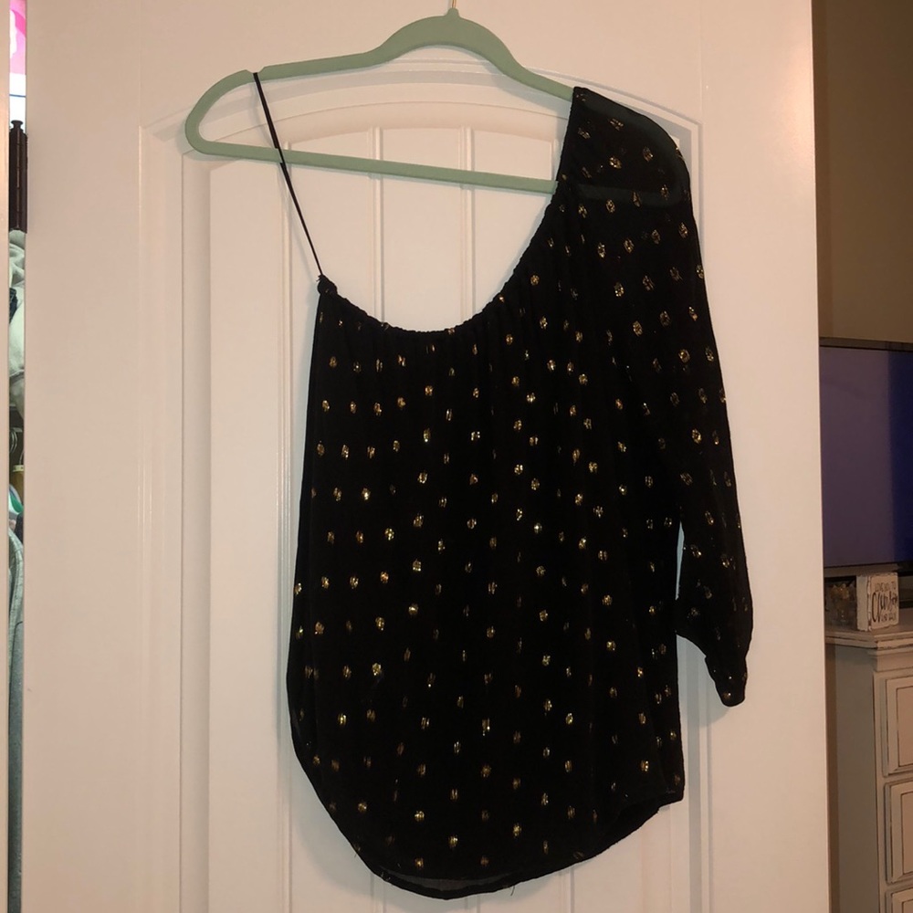 Flowers of Romance Off the shoulder black shirt